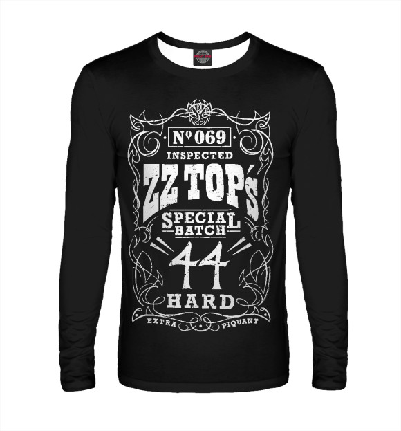 Мужской лонгслив с изображением ZZ Top цвета Белый