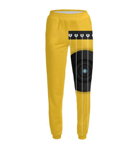 Женские спортивные штаны с притом Guitar цвета Белый Женские спортивные штаны с изображением Guitar цвета Белый