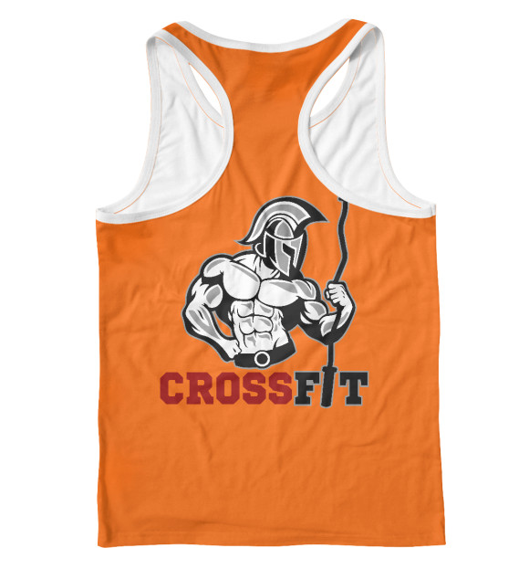 Мужская майка-борцовка с притом Кроссфит цвета Белый Мужская майка-борцовка с изображением Кроссфит цвета Белый