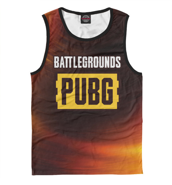 Мужская майка с изображением PUBG: Battlegrounds - Stars цвета Белый