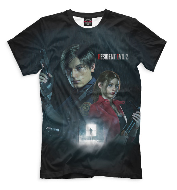 Мужская футболка с изображением Resident Evil 2 цвета Белый
