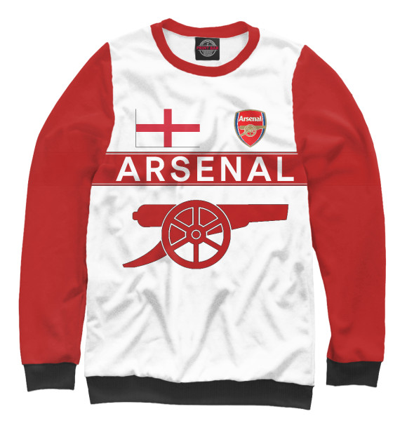 Свитшот для девочек с изображением FC Arsenal цвета Белый