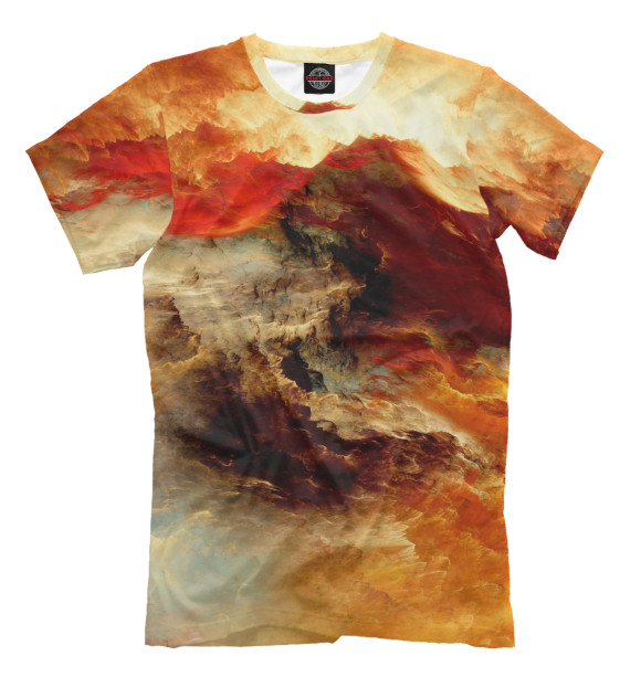 Мужская футболка с изображением Буря цвета Молочно-белый