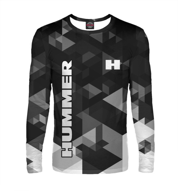 Мужской лонгслив с изображением HUMMER цвета Белый