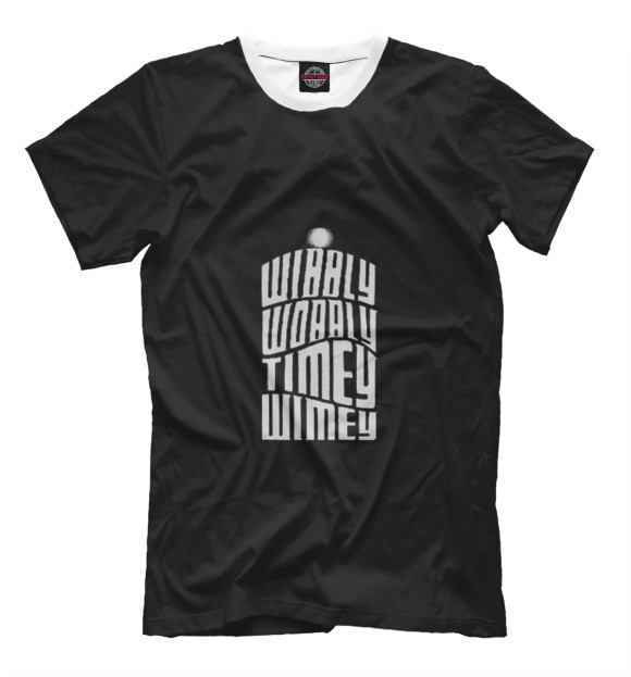 Футболка для мальчиков с изображением Wibbly-Wobbly цвета Черный