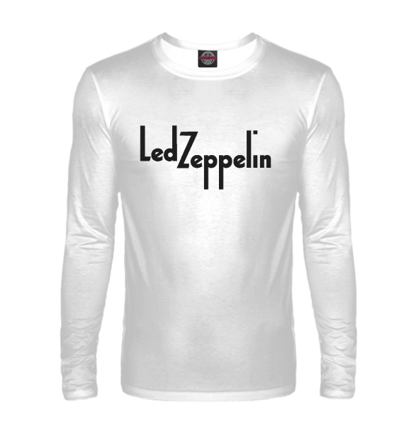 Мужской лонгслив с изображением Led Zeppelin цвета Белый