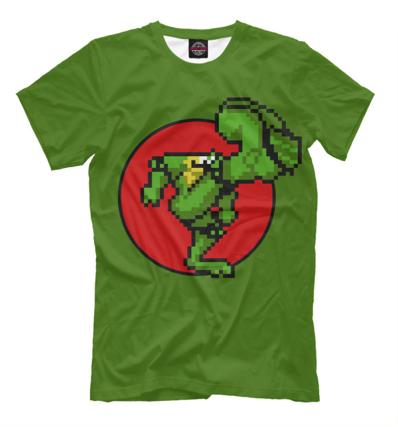 Мужская футболка с изображением Battletoads цвета Зеленый