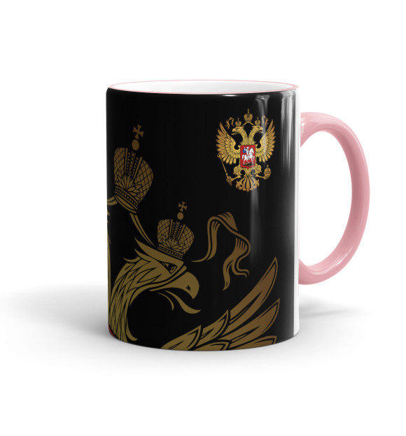 Кружка с изображением Россия цвета розовый