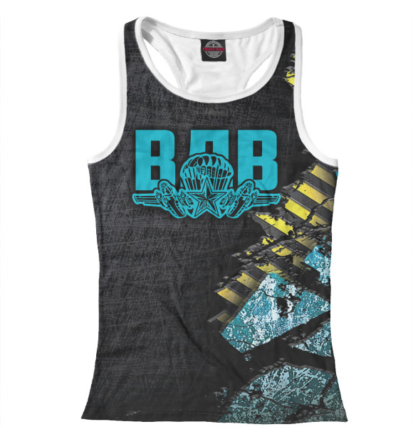 Женская майка-борцовка с изображением Воздушно Десантные Войска цвета Белый