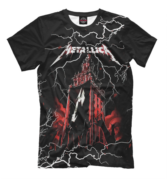 Мужская футболка с изображением Metallica цвета Белый