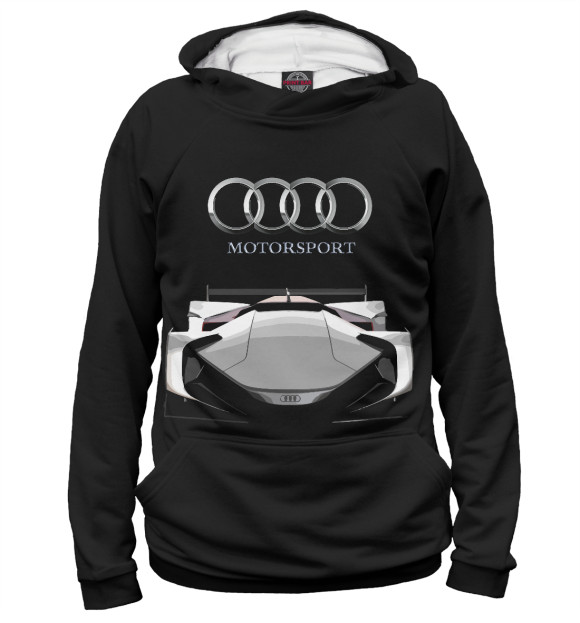 Женское худи с изображением Audi Motorsport цвета Белый