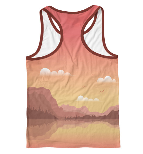 

Майки борцовки Print Bar, Белый, Восход на горами