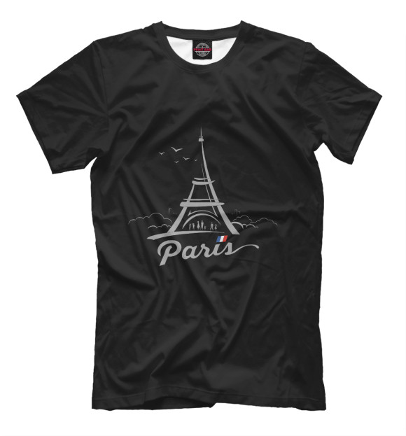 Футболка для мальчиков с изображением Париж цвета Черный
