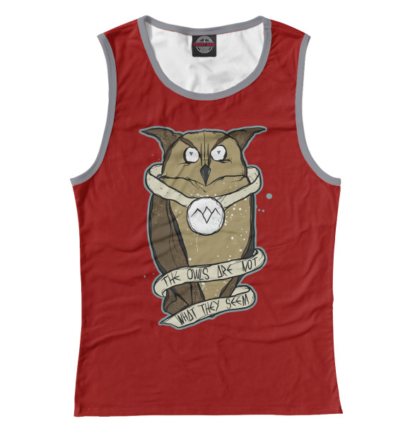 Майка для девочки с изображением The Owls Are Not What They Seem цвета Белый