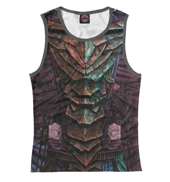 Майка для девочки с изображением Dragon priest armor цвета Белый