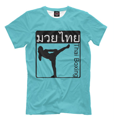 

Футболки Print Bar, Грязно-голубой, Тайский Бокс
