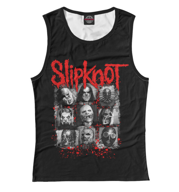 Майка для девочки с изображением Slipknot цвета Белый