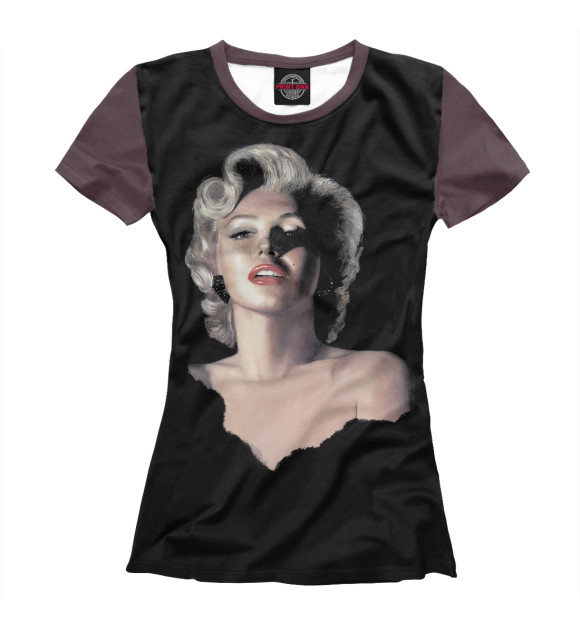 Футболка для девочек с изображением Luscious Marilyn цвета Белый