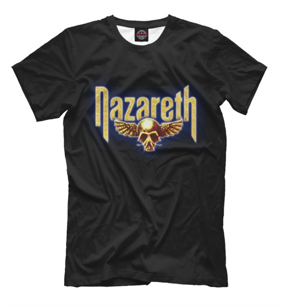 Мужская футболка с изображением Nazareth rock band цвета Белый