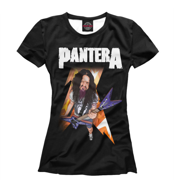 Женская футболка с изображением Dimebag Darrell цвета Белый
