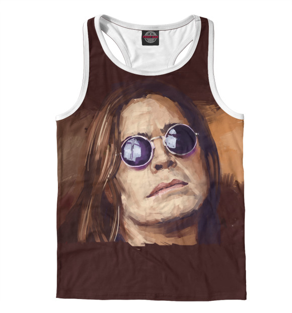 Мужская майка-борцовка с изображением Ozzy Osbourne цвета Белый