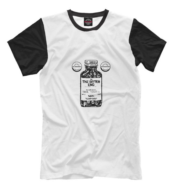 Мужская футболка с изображением Bitter end цвета Молочно-белый