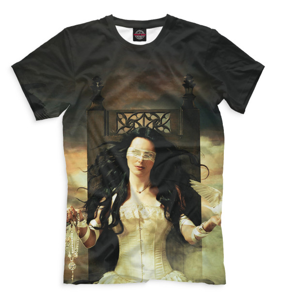 Мужская футболка с изображением Within Temptation цвета Черный