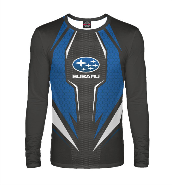 Мужской лонгслив с изображением Subaru Driver team цвета Белый
