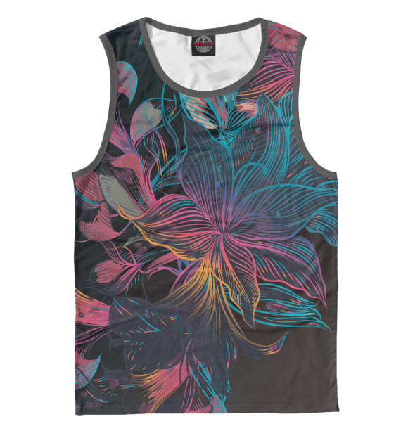 Майка для мальчика с изображением Цветы цвета Белый