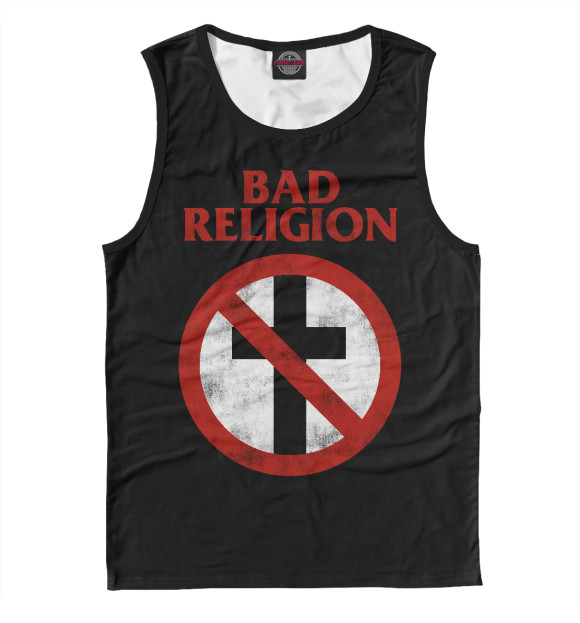 Мужская майка с изображением Bad Religion цвета Белый