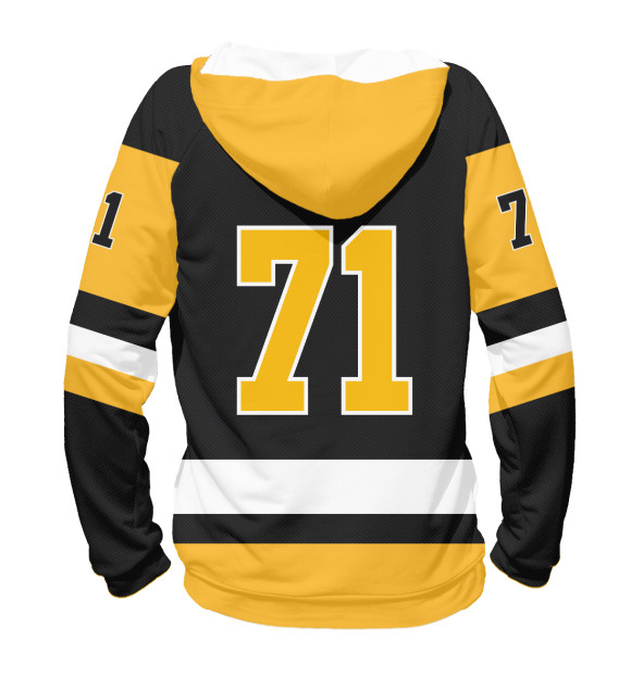 Худи для девочки с изображением Малкин Форма Pittsburgh Penguins 2018 цвета Белый