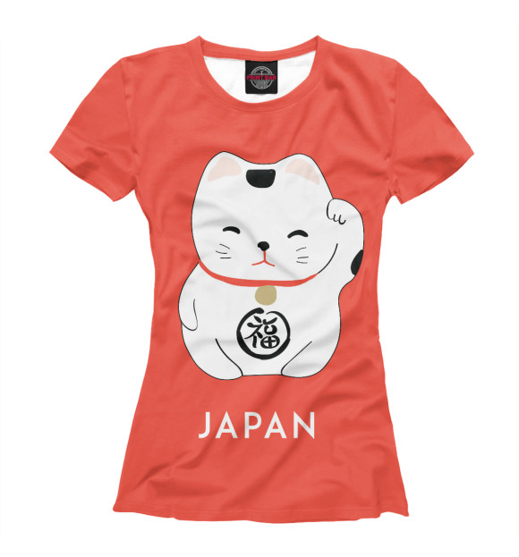 Футболка для девочек с изображением Japan цвета Белый