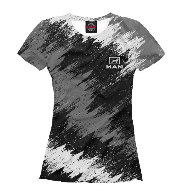 Женская футболка с притом MAN цвета Белый Женская футболка с изображением MAN цвета Белый