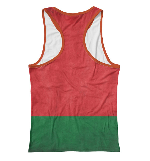 Женская майка-борцовка с изображением Флаг Беларуси цвета Белый