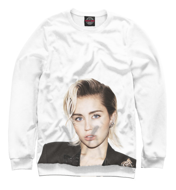 Женский свитшот с изображением Miley Cyrus цвета Белый