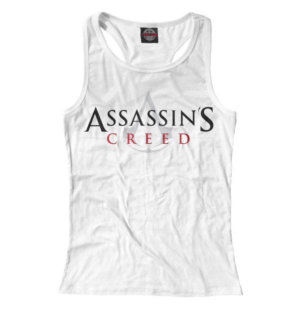 Женская майка-борцовка с изображением Assassin’s Creed цвета Белый