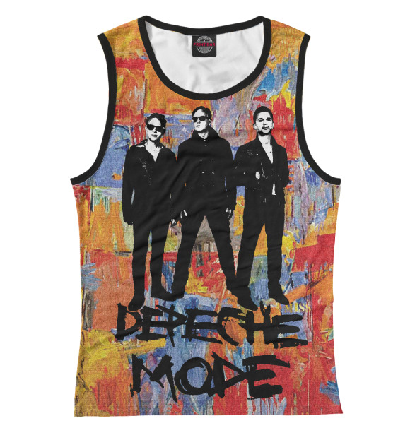 Майка для девочки с изображением Depeche Mode цвета Белый