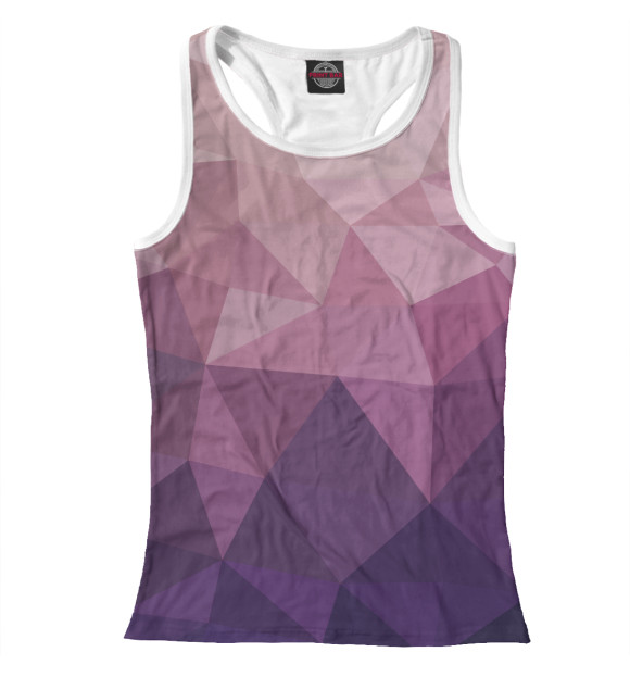 Женская майка-борцовка с изображением Polyfon цвета Белый