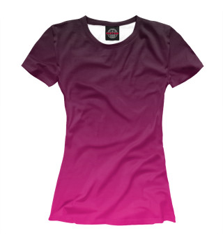 Женская футболка Градиент Розовый в Черный