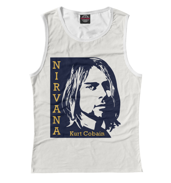 Женская майка с изображением Nirvana цвета Белый