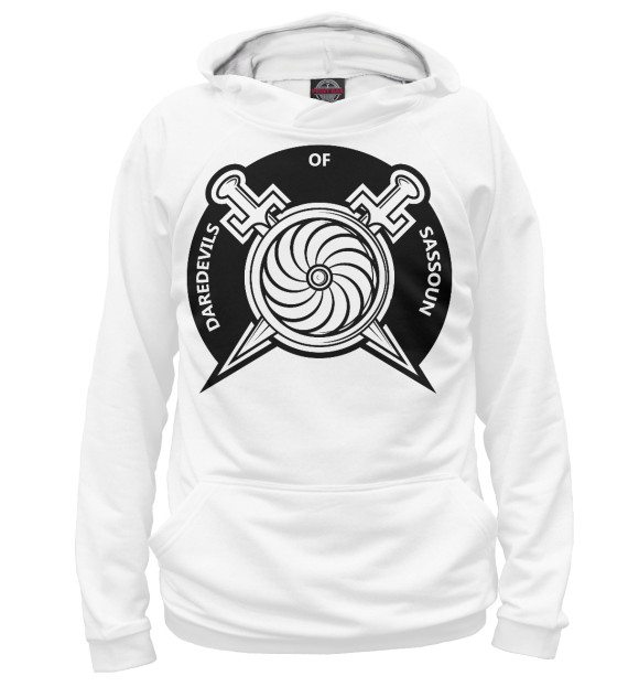 Мужское худи с изображением Daredevils of Sassoun цвета Белый