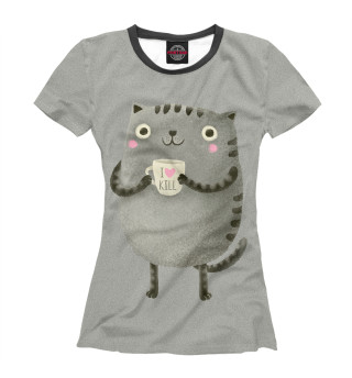 Футболка для девочек Cat Love Kill