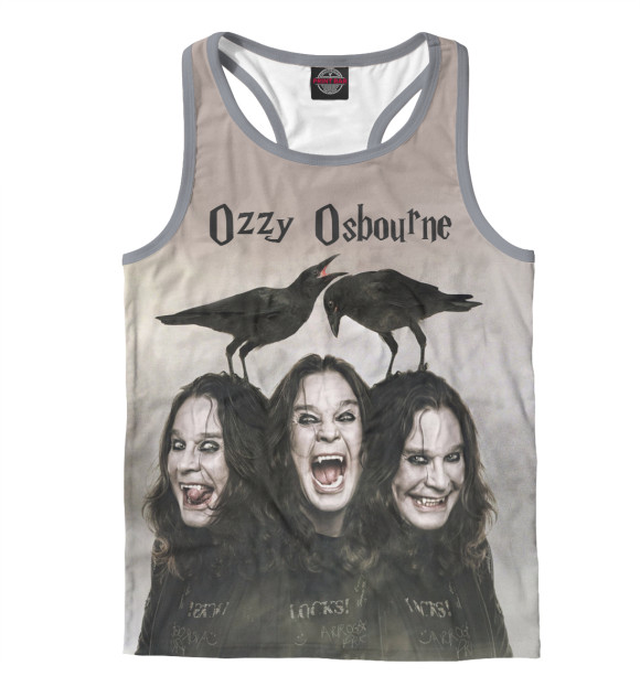 Мужская майка-борцовка с изображением Ozzy Osbourne цвета Белый