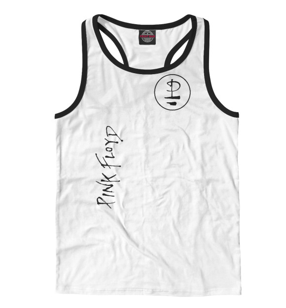 Мужская майка-борцовка с изображением Pink Floyd цвета Белый