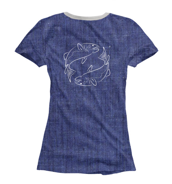 Женская футболка с изображением Рыбалка цвета Белый