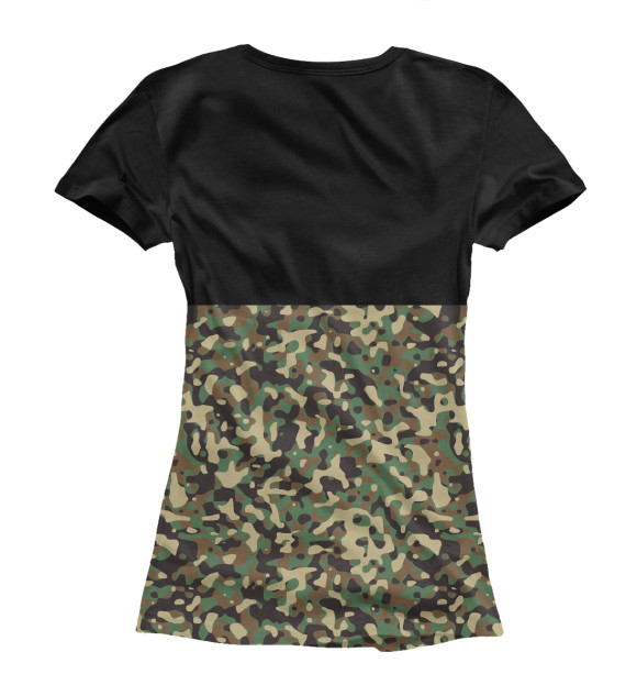 Женская футболка с изображением Камуфляж | Анатолий цвета Белый