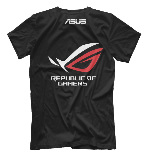 Мужская футболка с изображением Asus Republic of Gamers цвета Белый