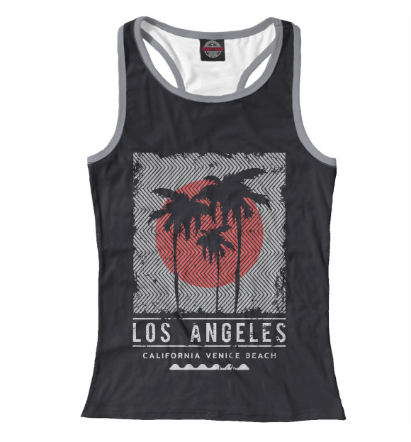 Женская майка-борцовка с изображением Los Angeles цвета Белый