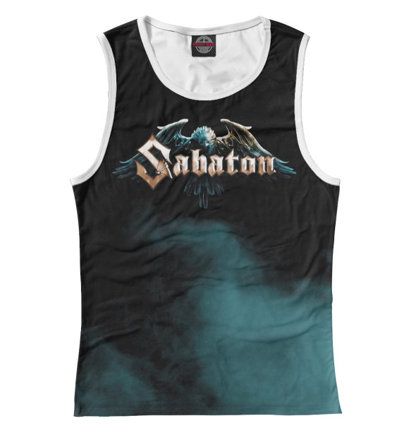 Женская майка с изображением Sabaton цвета Белый