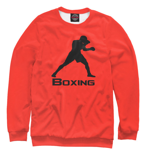 Свитшот для мальчиков с изображением Boxing цвета Белый